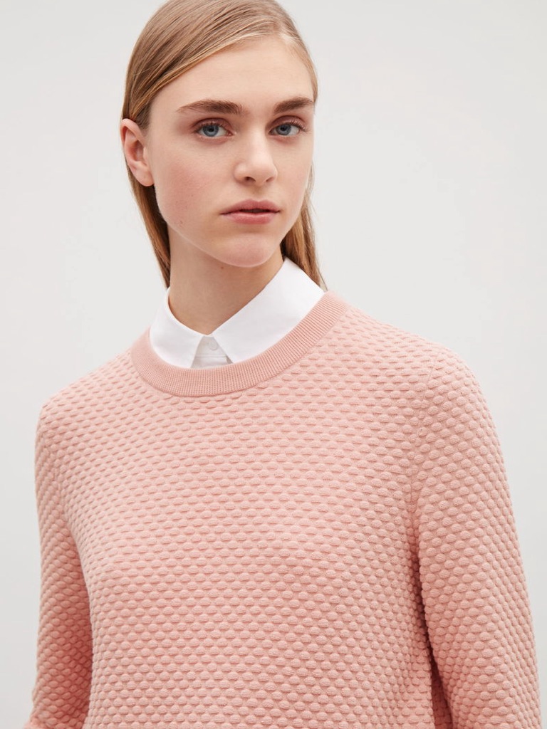 Cos Textured Cotton Sweater